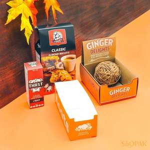 Custom Printed Coffee Cookie <b>Boxes</b> Premium Biscotti Packaging <b>Red</b> Display Window Box Luxury Soap Skincare Moisturizer Gift Box - Product Image 4