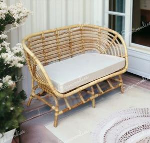 Chaise de canapé en bambou écologique, design moderne fait à la main pour les loisirs d'intérieur et d'extérieur pour le salon du parc de la villa - Product Image 3
