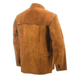 Vestes de soudage en cuir Tabliers de soudage en peau de vache arrière en coton Vêtements de soudeur ignifuges Peau de vache ignifuge - Product Image 3