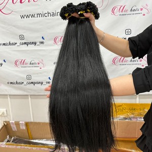 PELO RUSO K U I V PUNTA PLANA QUERATINA COLORES DE CALIDAD PREMIUM TONOS EXTENSIONES DE CABELLO HUMANO ESLAVICO - Product Image 3