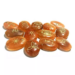 ชุดหินทรงวงรีทรงคาร์เนเลี่ยนสีแดงคารูนา13ชิ้นชุดคริสตัลพลอยคริสตัลบำบัดธรรมชาติชุดคารูน่าขายส่ง - Product Image 3