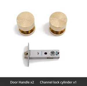 ลูกบิดประตูดีไซน์เนอร์สีทองทรงกลมที่สมบูรณ์แบบสำหรับประตูบ้านวิลล่าประตูและฮาร์ดแวร์เฟอร์นิเจอร์ที่มีสไตล์จากอินเดีย - Product Image 2