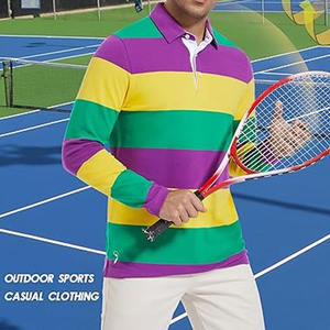 Venta al por mayor de polo de punto acanalado de mezcla de algodón suave y acogedor personalizado informal de manga corta para hombre de alta calidad de lujo por vestido deportivo - Product Image 6