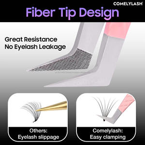 Pinzas de Acero Inoxidable de Primera Calidad para Extensión de Pestañas, Volumen, Aislamiento y Precisión, Herramienta de Belleza para Pestañas - Product Image 2