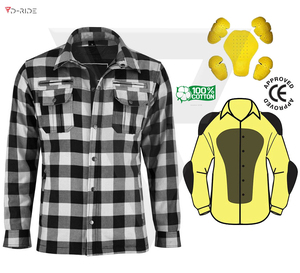 เสื้อเชิ้ตผ้าสักหลาดสำหรับผู้ชายเสื้อเกราะป้องกันระดับ CE 1และเสื้อเชิ้ตผ้าสักหลาดกลางแจ้งตามสั่ง - Product Image 2