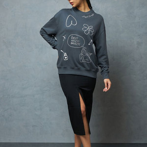 Sudadera transpirable acogedora Ideal para capas Sudadera de ajuste relajado hecha con material de ropa informal - Product Image 5