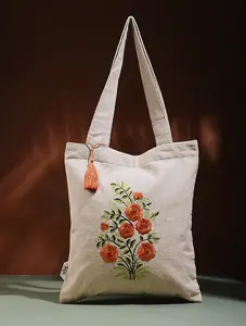 ¡Novedad de 2025! Bolsas de mano de algodón orgánico personalizadas, letras plegables, logotipo de PC, compras de comestibles, uso Personal, etiqueta privada muy - Product Image 1