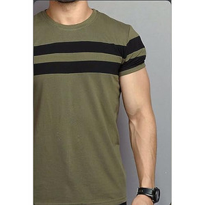Conception de logo personnalisé OEM T-shirts d'été décontractés pour hommes, couleur unie, manches courtes, jersey de coton lâche, placement sur le devant, vente en gros - Product Image 5