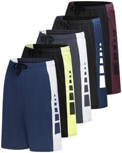 Shorts de sport pour hommes taille haute écologiques respirants coupe Bermuda d'été vente en gros motif à carreaux logo frontal Birlag - Product Image 1