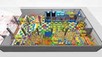 Aire de jeux intérieure spécialement conçue pour les grands enfants, aire de jeux commerciale, toboggans, trampolines, jeux à pièces