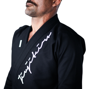 450G Pearl Weave BJJ Gi Black Lightweight Brazilian Jiu Jitsu <b>Kimono</b> with Ripstop Pants for Training Competition - Product Image 4