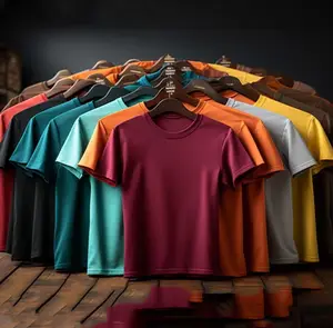 批发铁转移t恤高品质95棉5氨纶t恤男士跑跑t恤孟加拉国品牌
