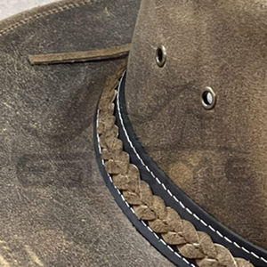 Nuevo sombrero de vaquero occidental personalizado para hombres al aire libre, sombreros de vaquero de cuero, sombrero de mujer de cuero de estilo Vintage | Sombreros de cuero genuino - Product Image 3