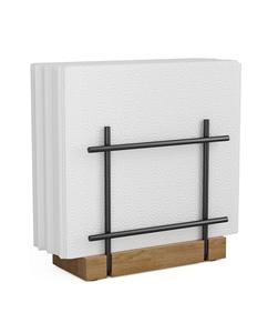 Servilletero de granja para mesa, servilleteros modernos de Metal de madera de bambú rústico negro para servilletas de papel, mesa de comedor de cocina - Product Image 1