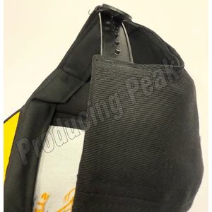 Casquette de baseball brodée à 5 panneaux réglable unisexe de luxe OEM ODM casquettes de camionneur jaunes et noires Oxford imperméables et colorées - Product Image 3