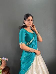 Festival lanzamiento Lehenga Choli suave Dola algodón seda Digital impreso Micro algodón ropa festiva lehenga choli dupatta - Product Image 4