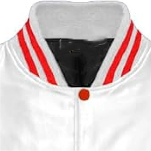 Veste de sport pour homme en satin blanc et rouge à col montant, style universitaire, écologique, respirante, vêtement d'extérieur d'hiver, Pakistan Joxai Sports - Product Image 3