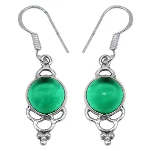 ต่างหูเงินแท้ 925 ประดับพลอยสีเขียว ของขวัญแฟชั่นสำหรับผู้หญิง - Product Image 1