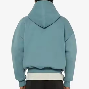 100% Cotton Men's Winter Fleece Sweatshirts Regular Fit 450 GSM Heavy Weight Pullover Custom DTG Printed <b>Hoodie</b> <b>Plain</b> Dyed - Product Image 4