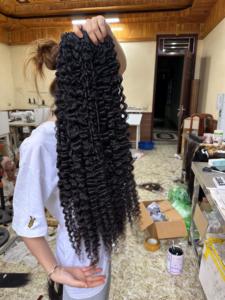 Cabello rizado birmano vietnamita crudo vendedores de cabello natural virgen sin procesar vendedor de cabello vietnamita - Product Image 6