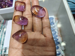 Piedra suelta de ametrina de alta calidad, forma de cojín Natural, piedra preciosa de 15 a 30mm, venta al por mayor, lotes, fabricación de piedras preciosas sueltas para joyería - Product Image 2