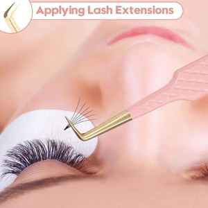 Ensemble de pinces à cils professionnelles de luxe, support, fibre pointue, acier inoxydable, anti-magnétique, pinces à cils durables pour artiste des cils - Product Image 6