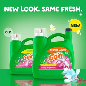 Gain Liquid Laundry Detergent, Spring Daydream <b>Scent</b>, 154 fl oz,107 loads Freshness Odor Fighting, Laundry Detergent Liquid <b>Soap</b> - Product Image 5