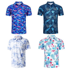 Camisas Polo de Golf para Hombre, Talla Grande, de Punto de Algodón, Estampadas por Sublimación, 88% Poliéster, 12% Elastano, con Logotipo Personalizado - Product Image 2