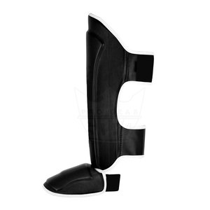 Servicio OEM: Protectores de Espinilla de Cuero para Entrenamiento de MMA, Ligeros, Transpirables, Cómodos, Ajustables, con Logotipo Personalizado - Product Image 4