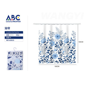 Il Design classico con stampa digitale in poliestere e plastica include ganci per la tenda da doccia moderna stampata in 3D - Product Image 2