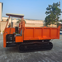Mini-dumper chenillé amphibie Taishan Niu 6 tonnes, chenilles en caoutchouc, moteur 60 CV, boîte de vitesses, pompe, moteur, engrenages, moment de charge élevé, pour la construction