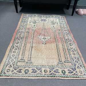 2.7x4.2 ft Turkish Rug, <b>Red</b> Floral Vintage Rug <b>Wool</b> - Product Image 2