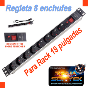 Multiprise industrielle à 8 prises, montable en rack, avec Wi-Fi, 16A, certifiée NEMA ETL - Product Image 1