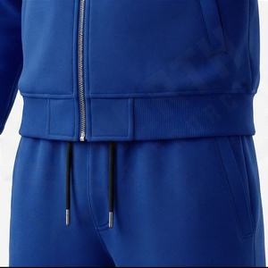 Ensemble de survêtement de sport de qualité supérieure, veste de survêtement zippée, jersey, polyester, nylon, polaire technique, logo personnalisé, vêtements de sport pour hommes, salle de sport - Product Image 5