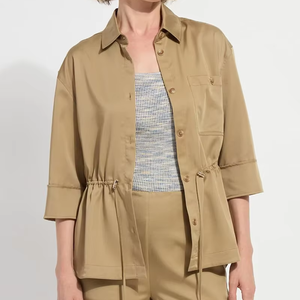 Nouvelle Tendance 2026 : Manteau Vintage Chic pour <span class=keywords><strong>Femme</strong></span> à Manches Mi-Longues avec Cordon de Serrage à la Taille - Product Image 1