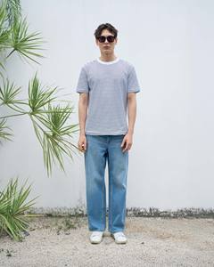 Camiseta Formal de manga corta para hombre, color sólido, corte Regular, tejido de punto de algodón 100%, rutina ecológica de Vietnam - Product Image 4