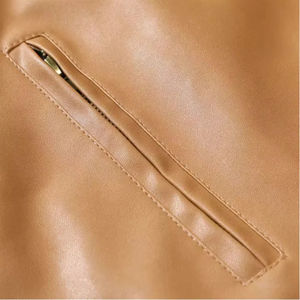 Veste en toile de cuir, grande taille, courte, slim, manches longues, imperméable, respirante, pour femmes et hommes - Product Image 5