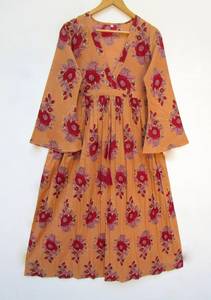 Bettergirl usine en gros 2025 robes de mode à la mode femmes de haute qualité à manches longues été élégant imprimé bouton naturel - Product Image 6