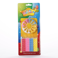 Lot de 12 bougies spirales d'usine pour gâteaux d'anniversaire avec supports, diamètre 5,5 mm, pour mariages et Noël