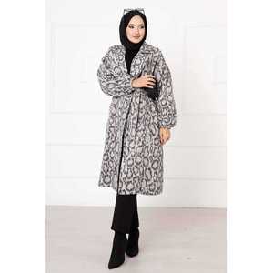 Abrigo de Cachemira Reversible con Estampado de Leopardo para Mujer, Estilo Vintage Largo, con Capucha, Decoración de Botones, Ropa de Invierno Informal, Talla XL - Product Image 1