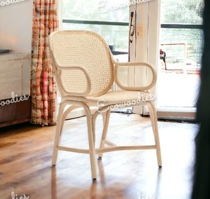 Sillón de ratán de bambú para exteriores de mimbre Natural más vendido y un respaldo para muebles de exterior Silla de ratán bastón y bambú - Product Image 2