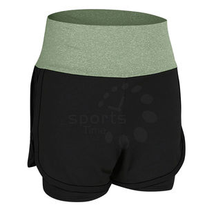 Short d'entraînement de gymnastique de haute qualité pour femmes 100% coton respirant taille haute conception avec impression bouffante Shorts pour femmes - Product Image 5