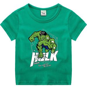 Alta calidad 100% algodón estampado personalizado Color sólido Unisex niños Top ropa algodón cómodo niñas niños Camiseta de manga corta - Product Image 5