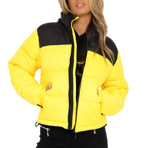 <b>Women's</b> Premium Stand Collar <b>Puffer</b> <b>Jacket</b> Color Block Windproof Breathable Insulated Down Coat For Winter Outdoor - Product Image 3