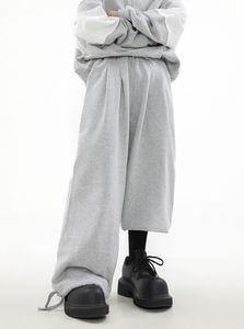 Haute qualité personnalisé coton Joggers surdimensionné Baggy pantalons de survêtement pantalons respirant été Streetwear décontracté plat avant pantalon - Product Image 2