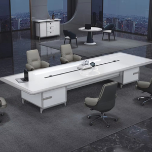 Modern Luxury Executive <b>Desk</b> Wooden Office Table Ceramic Glass Top <b>Large</b> Computer <b>Desk</b> with Storage Drawer Durable Assembled Fur - Product Image 1