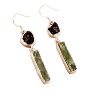 Design unique Boucles d'oreilles fines en argent sterling 925 Grenat naturel Vert Kyanite Pierre précieuse Exportateur de bijoux