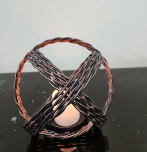 Candelero de mesa de hierro hecho a mano, portavelas de Pilar decorativo de Metal Premium, estilo de cuerda para bodas, hogar, jardín, Navidad - Product Image 2