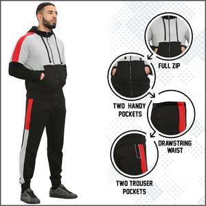 Chándales de rizo francés de algodón personalizados de alta calidad, conjunto de pantalones de chándal con capucha de secado rápido para hombres, ropa de calle de talla grande para invierno - Product Image 3