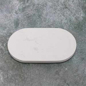 Plateau de fruits en marbre blanc maroc en pierre essentielle Plateau en marbre vert en forme de rectangle Couleur verte Service de style moderne - Product Image 6